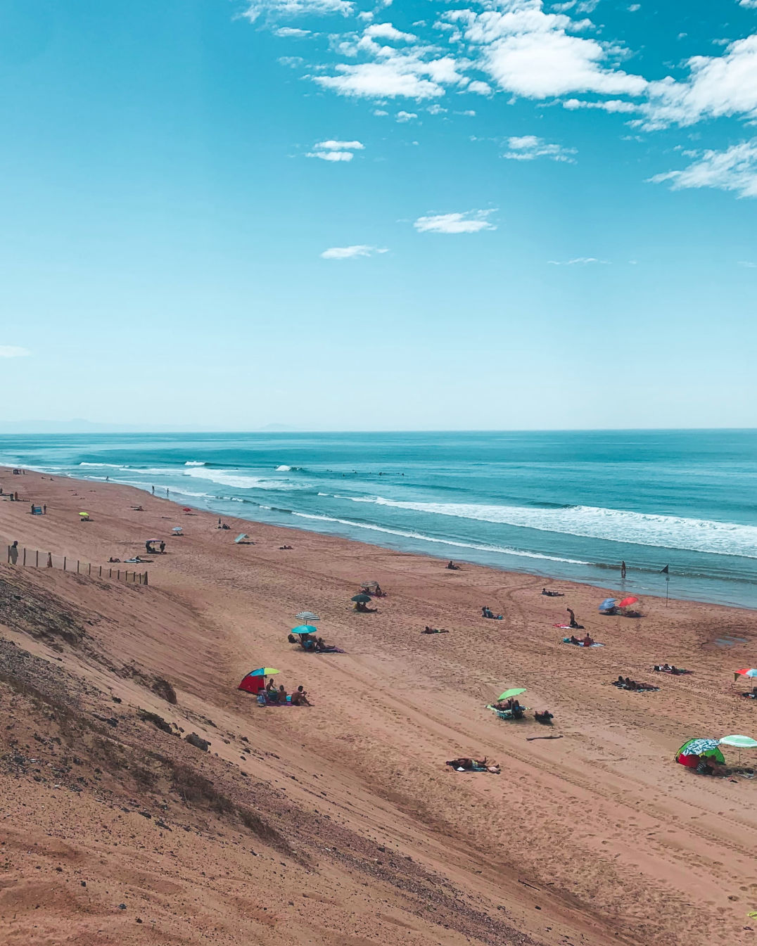 Vue sur la plage sud de Montalivet